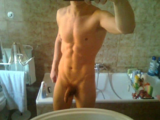 Flaccid Nude Muscle Man