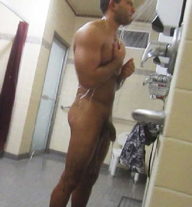 Naked Man With Big Cock In Shower