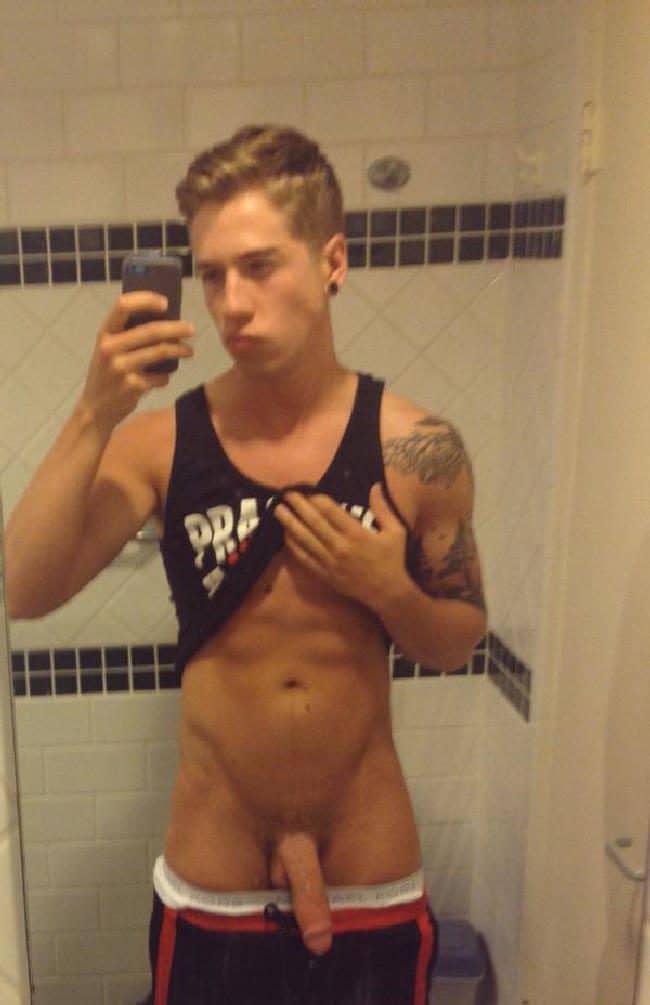Twink Showing Cock