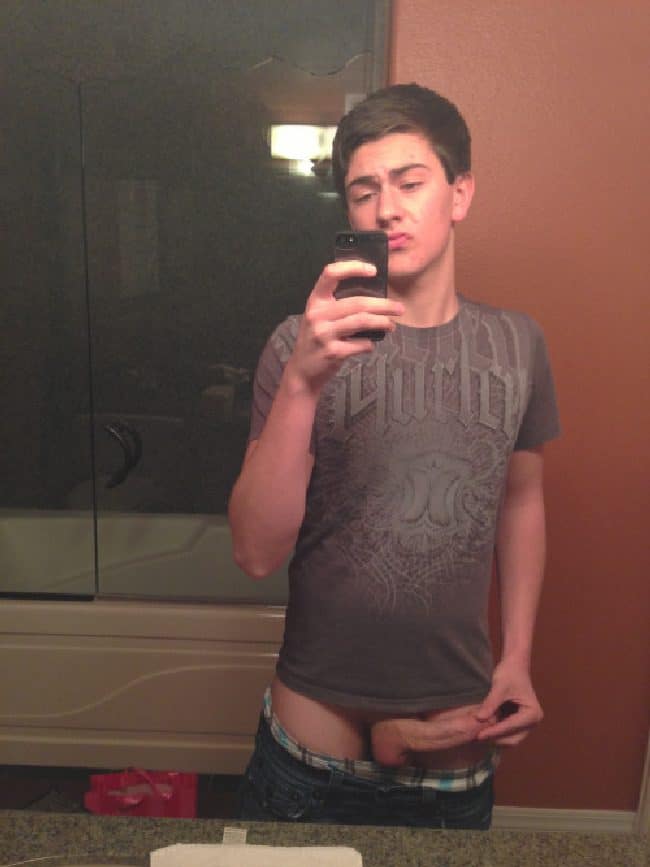 Twink Holding Penis