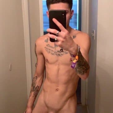 Selfie boy shaved cock