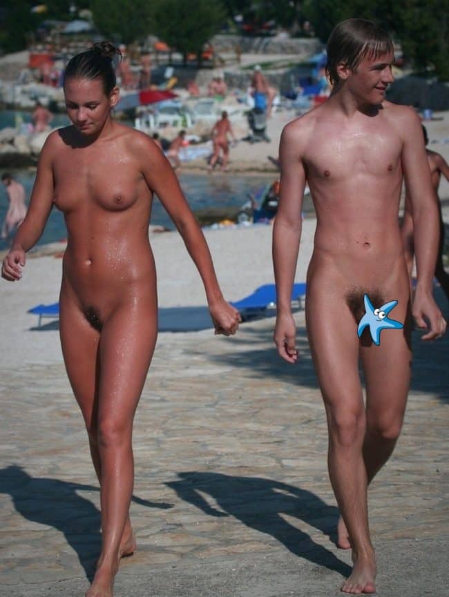 Nude boy and girl